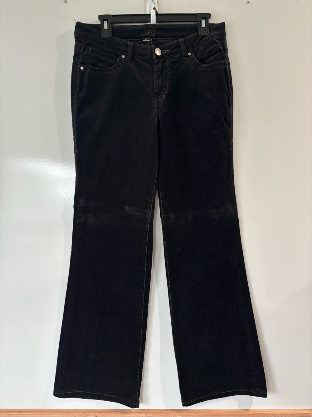 Jag Jeans Corduroy Black Flared Wide-Leg Jeans size 8